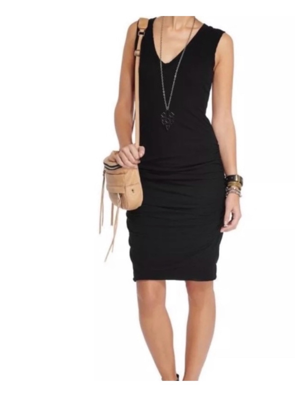 James Perse Black‎ jersey tank dress size 3 large